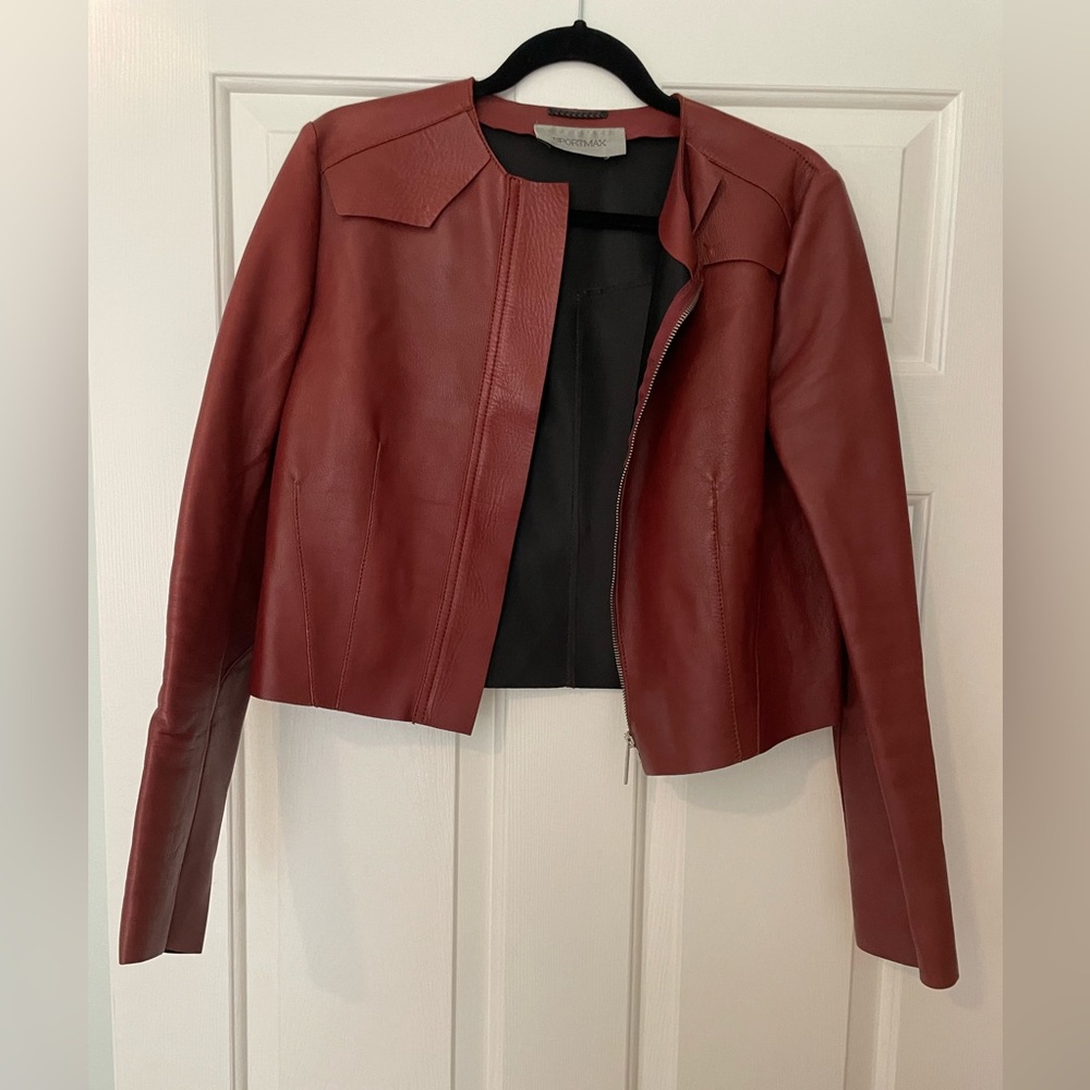 Sportmax faux leather jacket